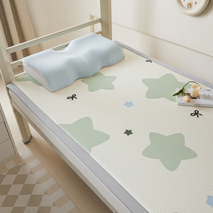 91家纺网 家纺一手货源 找家纺 （总）川悦生活 2025新款数码印花冰豆豆凉席床垫-学生床