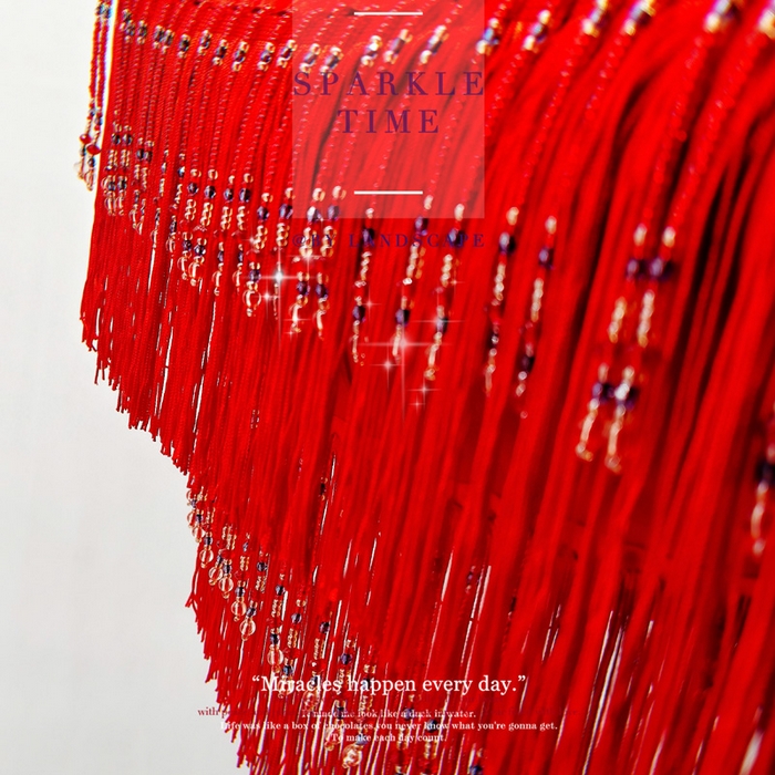 91家纺网 家纺一手货源 找家纺 新款婚庆大红全棉100支珠帘流苏抱枕-珠联璧合 珠联璧合