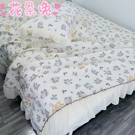 91家纺网 家纺一手货源 找家纺 （总）希朵2025新款凉感丝小冰柠床盖三件套