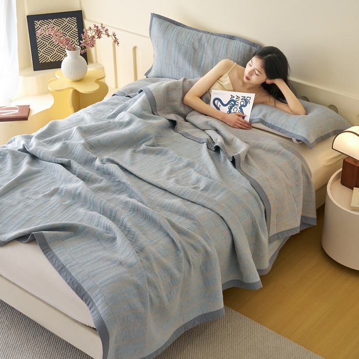 91家纺网 家纺一手货源 找家纺 （总）棠薇家纺  2025新款北欧风盖毯毛巾被