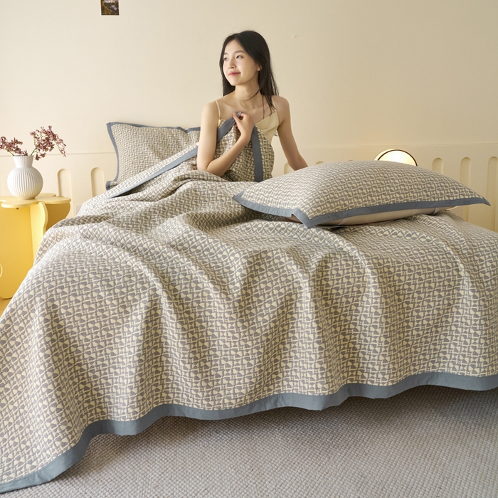 91家纺网 家纺一手货源 找家纺 棠薇家纺  2025新款北欧风盖毯毛巾被 罗马故事