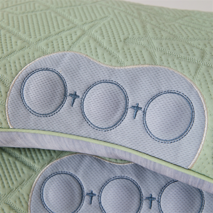 91家纺网 家纺一手货源 找家纺 织布人2025新款荞麦枕凉感草本磁能颈椎枕颈椎不适专用理疗缓解颈椎枕头 草本磁能枕单边款-绿色【茶香枕】35*55±3cm 