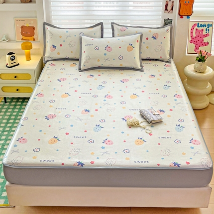 91家纺网 家纺一手货源 找家纺 （总）金盛纺 2025新款A类数码印花冰丝席-床笠款