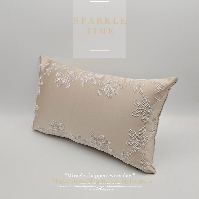 91家纺网 家纺一手货源 找家纺 新款禅丝高精密珍珠钻抱枕枕头枕芯-涟漪 涟漪-香槟