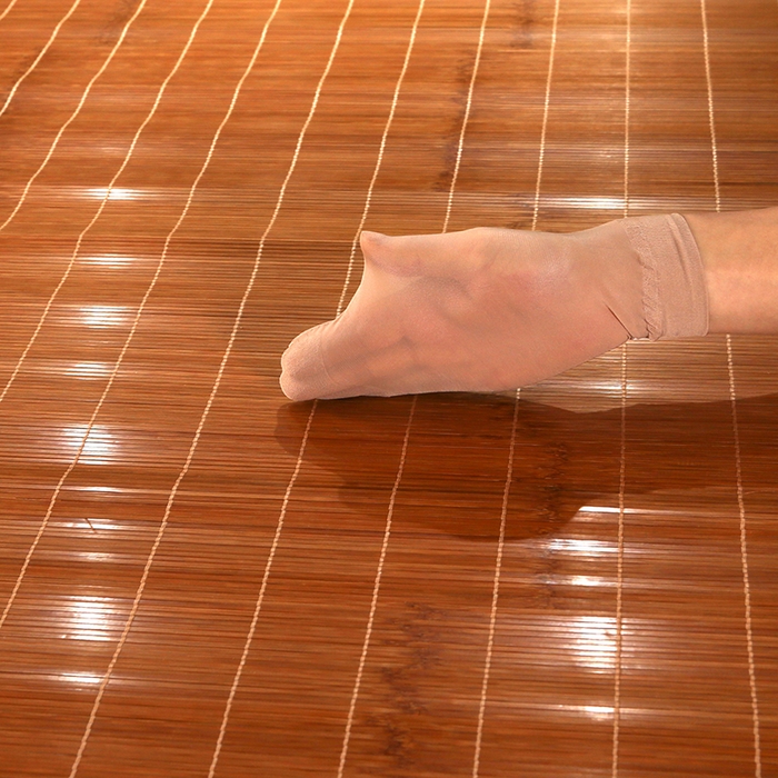 91家纺网 家纺一手货源 找家纺 森璐家纺 2025新款茶香养生竹席藤席草席冰丝席凉席子 艾草驱蚊席-反面冰丝