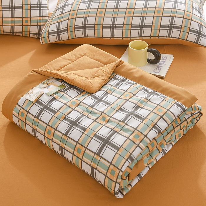 91家纺网 家纺一手货源 找家纺 红日子纺织品 2025新款棉麻夏被四件套 南巷