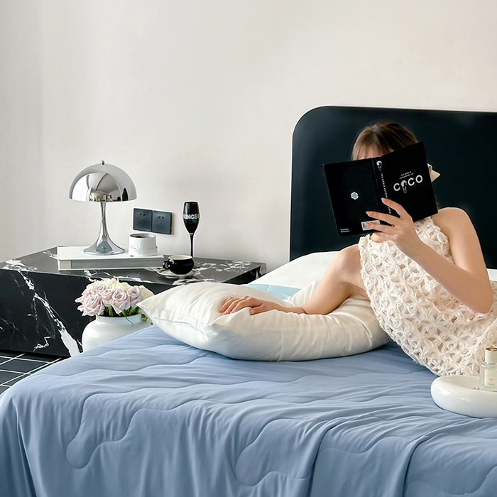 91家纺网 家纺一手货源 找家纺 （总）时年家纺 2025新款升级版180克高定即刻凉感夏被