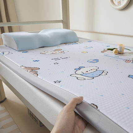 川悦生活 2025新款数码印花冰豆豆凉席床垫-学生床 夏天小狗