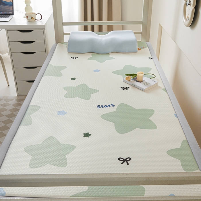 91家纺网 家纺一手货源 找家纺 （总）川悦生活 2025新款数码印花冰豆豆凉席床垫-学生床