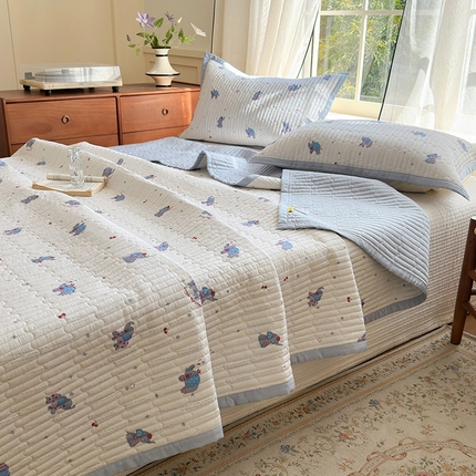 91家纺网 家纺一手货源 找家纺 （总）美优兰 2025春夏新款双面天丝高温砂洗床盖