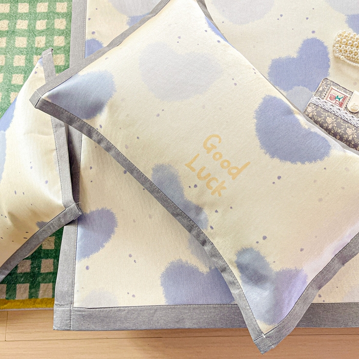 91家纺网 家纺一手货源 找家纺 金盛纺 2025新款A类数码印花冰丝席-床席款 心心相印