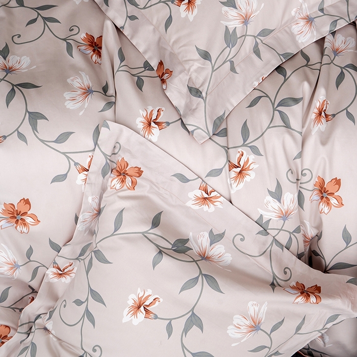 91家纺网 家纺一手货源 找家纺 皇寝世家家居 2025新款60S新疆长绒棉数码印花全棉床上四件套纯棉床品套件 蔓丽