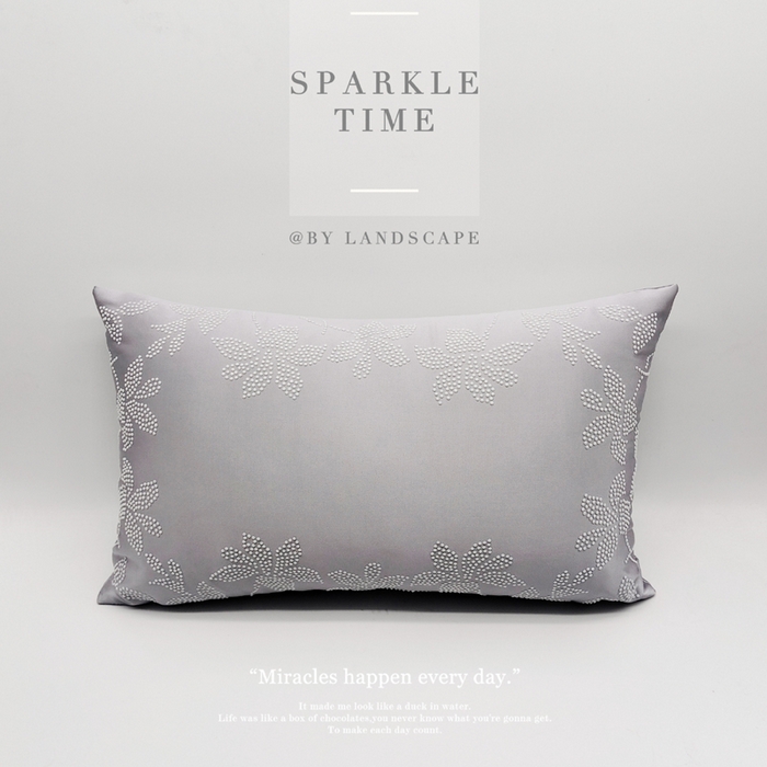 91家纺网 家纺一手货源 找家纺 新款禅丝高精密珍珠钻抱枕枕头枕芯-涟漪 涟漪-灰