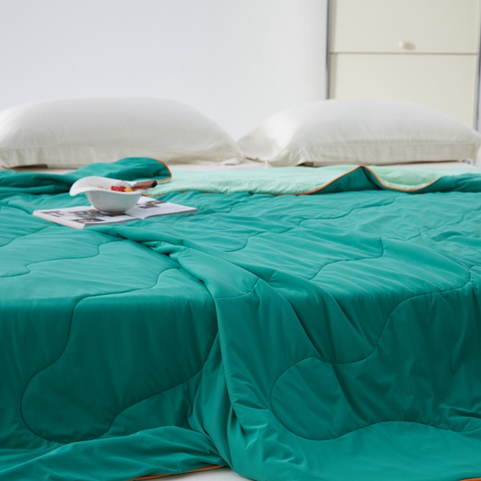 91家纺网 家纺一手货源 找家纺 2025春夏新款A类母婴级西瓜啵啵凉感被锦氨夏凉被空调被 西瓜绿+青柠绿