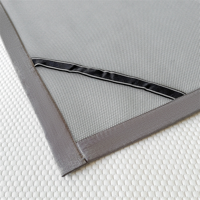 91家纺网 家纺一手货源 找家纺 启程家纺 2025春夏新款冰豆豆凉席刺绣款复合三明治三件套 小香风-白