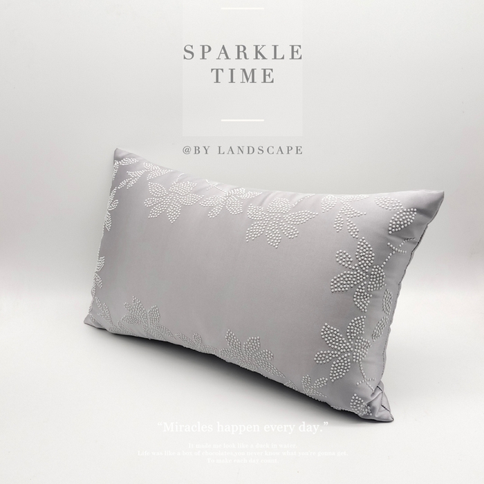 91家纺网 家纺一手货源 找家纺 新款禅丝高精密珍珠钻抱枕枕头枕芯-涟漪 涟漪-灰