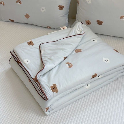 暖生活 2025新款牛奶针织小清新大豆夏被 查理汪