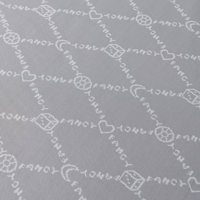 91家纺网 家纺一手货源 找家纺 小牛席业 2025新款轻奢风凉感冰丝席-月亮爱心系列 灰色