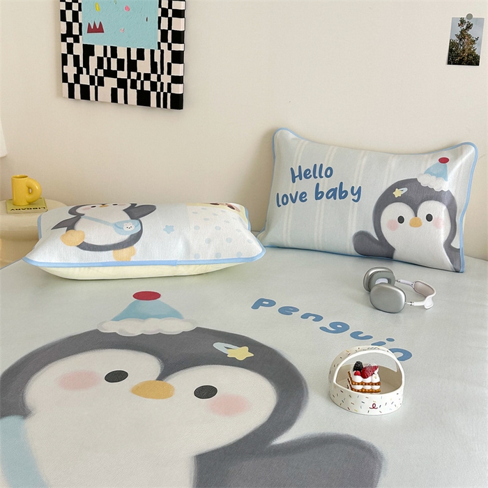 91家纺网 家纺一手货源 找家纺 美乐迪家纺 2025新款异形冰藤席 企鹅