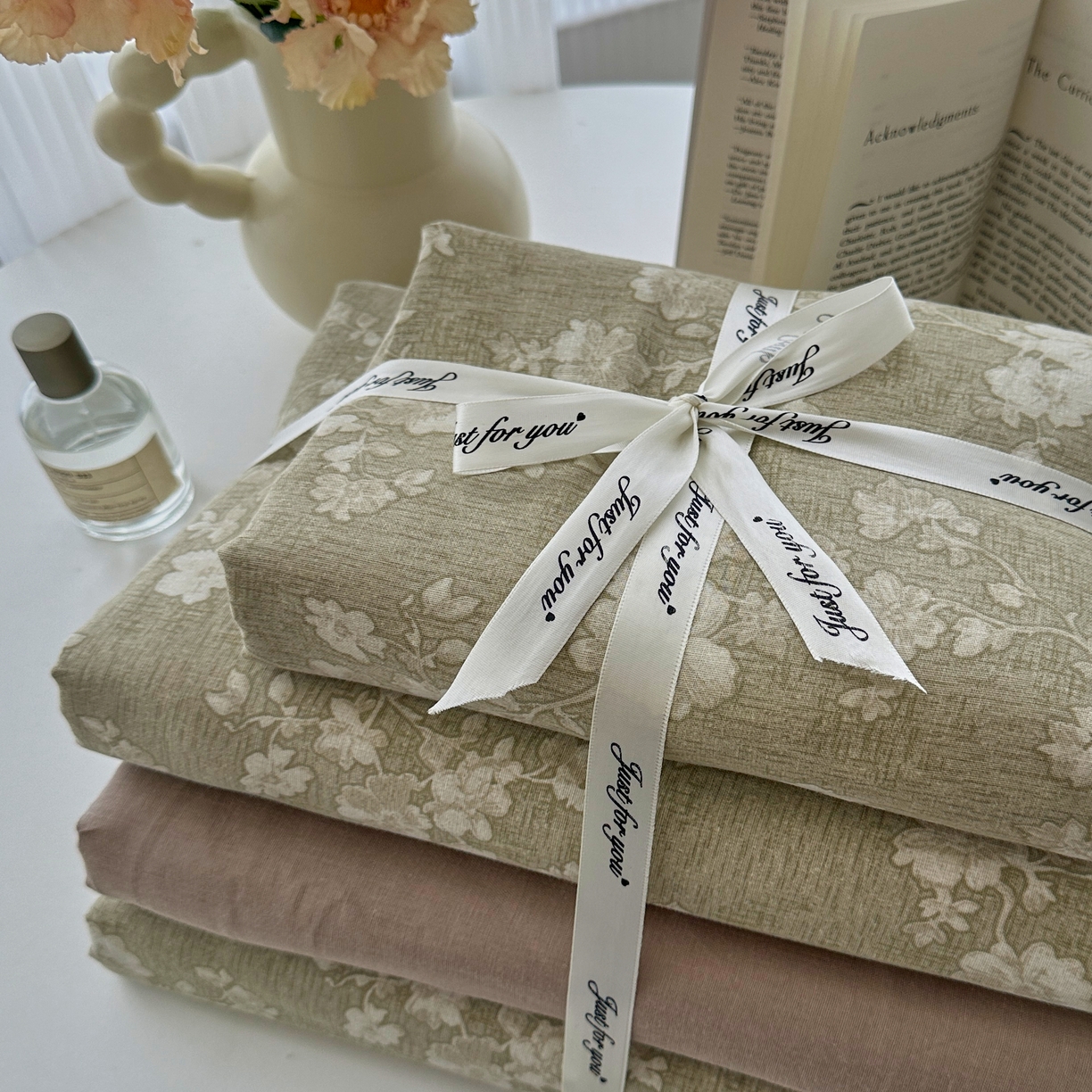 91家纺网 家纺一手货源 找家纺 优品阁  2025新款A类全棉有氧双层纱四件套 古北花园