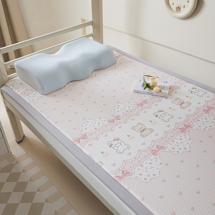 91家纺网 家纺一手货源 找家纺 川悦生活 2025新款数码印花冰豆豆凉席床垫-学生床 可甜可盐