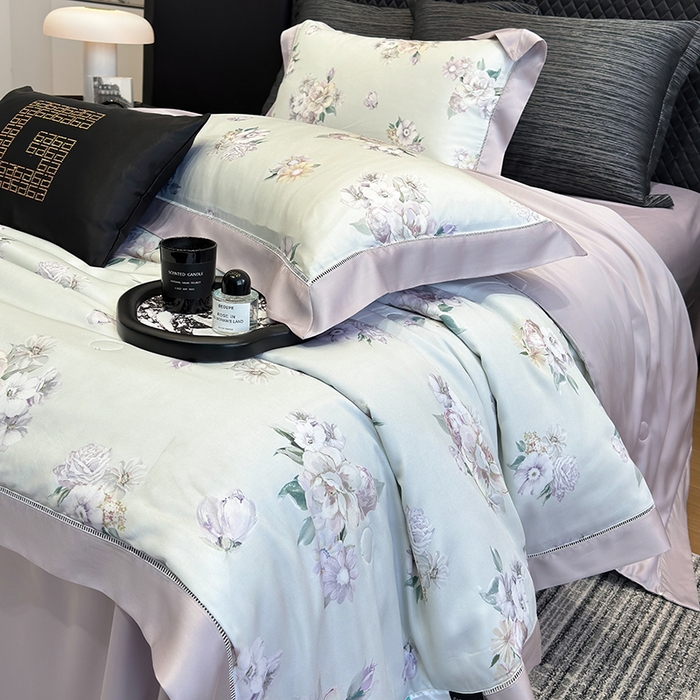 91家纺网 家纺一手货源 找家纺 （总）若未家居 LOVEWE HOUSE 2025新款兰精天丝印花夏被及夏被四件套