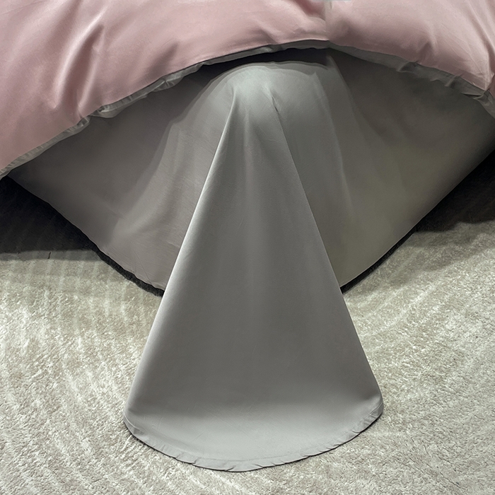 91家纺网 家纺一手货源 找家纺 皇寝世家家居 2025新款全棉纯棉A类100s长绒棉四件套刺绣绣花纯色贡缎床单款-诗雅 诗雅-如意粉