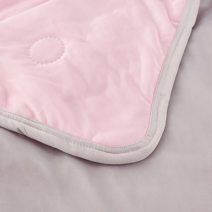 91家纺网 家纺一手货源 找家纺 丝薇雅 2025新款凉感丝夏被冰淇淋夏凉被 圆圈粉色