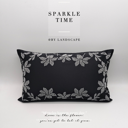 91家纺网 家纺一手货源 找家纺 （总）新款禅丝高精密珍珠钻抱枕枕头枕芯-涟漪