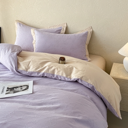 91家纺网 家纺一手货源 找家纺 （总）若未家居 LOVEWE HOUSE 2025新款50S色织空气层水洗大提花全棉四件套