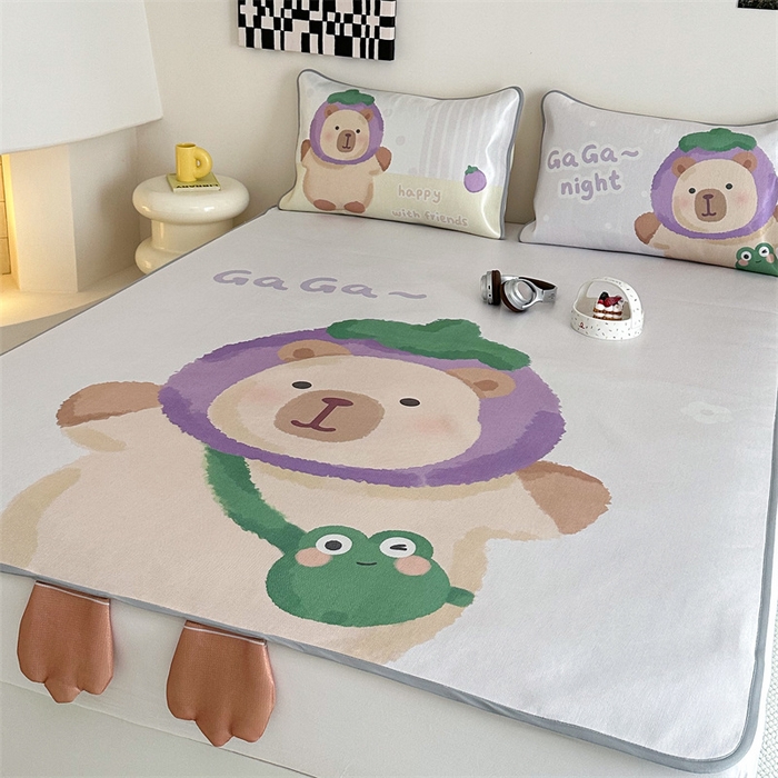 91家纺网 家纺一手货源 找家纺 美乐迪家纺 2025新款异形冰藤席 卡皮巴拉