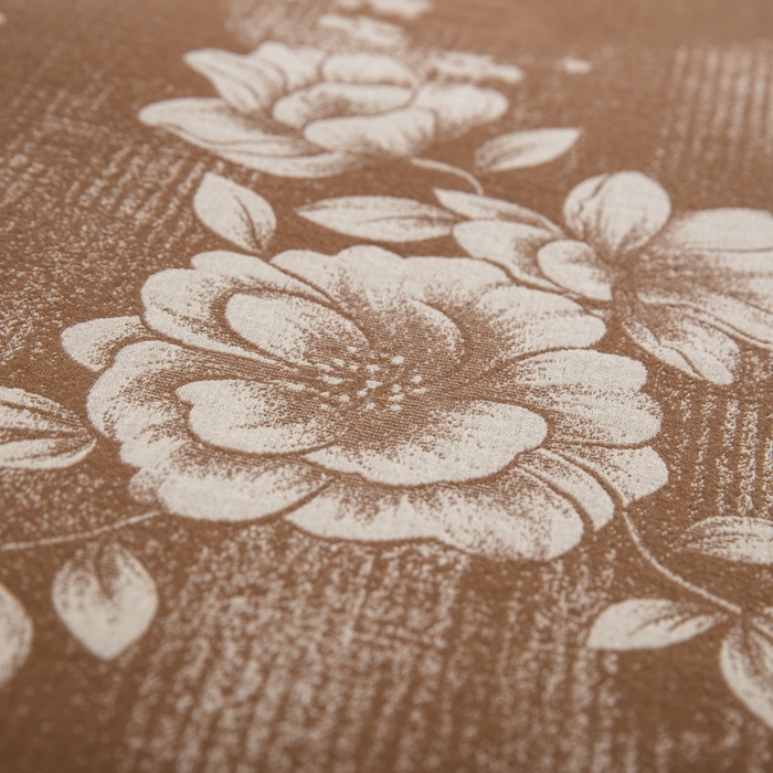 91家纺网 家纺一手货源 找家纺 2025新款全棉色织双层纱纽扣款四件套 云纱-浅咖