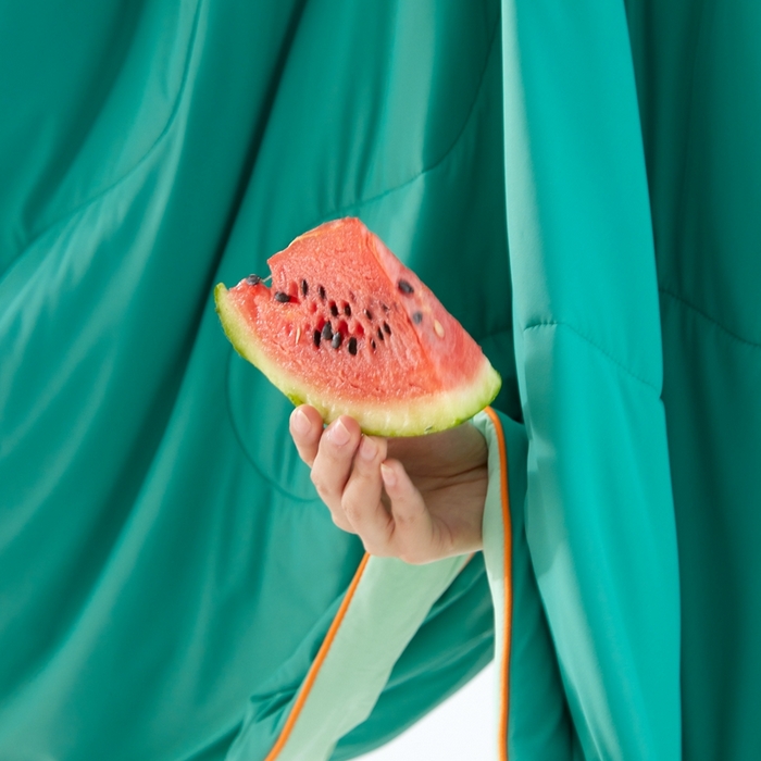 91家纺网 家纺一手货源 找家纺 2025春夏新款A类母婴级西瓜啵啵凉感被锦氨夏凉被空调被 西瓜绿+青柠绿