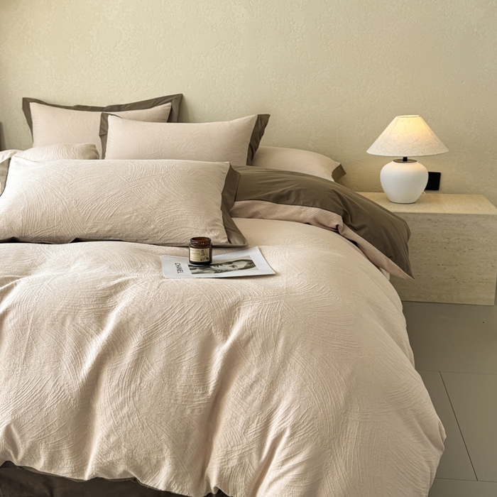 91家纺网 家纺一手货源 找家纺 （总）若未家居 LOVEWE HOUSE 2025新款50S色织空气层水洗大提花全棉四件套