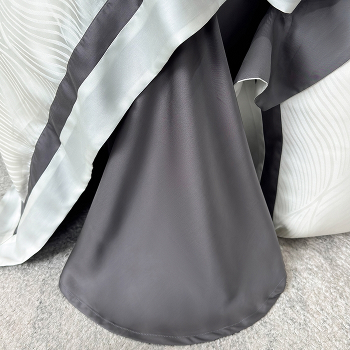 91家纺网 家纺一手货源 找家纺 若未家居 LOVEWE HOUSE 2025新款天丝提花套件撞色轻奢风四件套-天丝布拉格 天丝布拉格 奶昔白