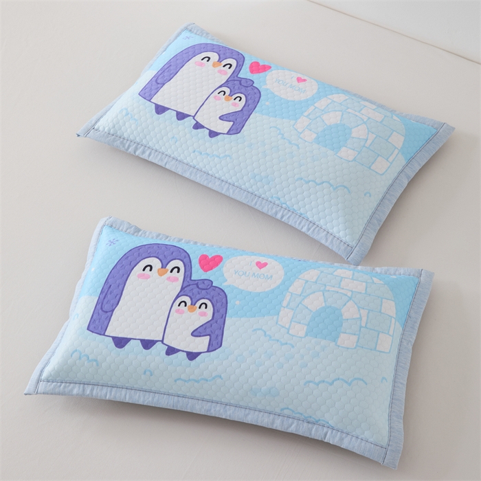 91家纺网 家纺一手货源 找家纺 织布人2025新款荞麦枕夏季卡通凉豆豆枕1-12岁儿童学生枕头幼儿园午睡枕   卡通凉豆豆-企鹅【学生款茶香枕】
