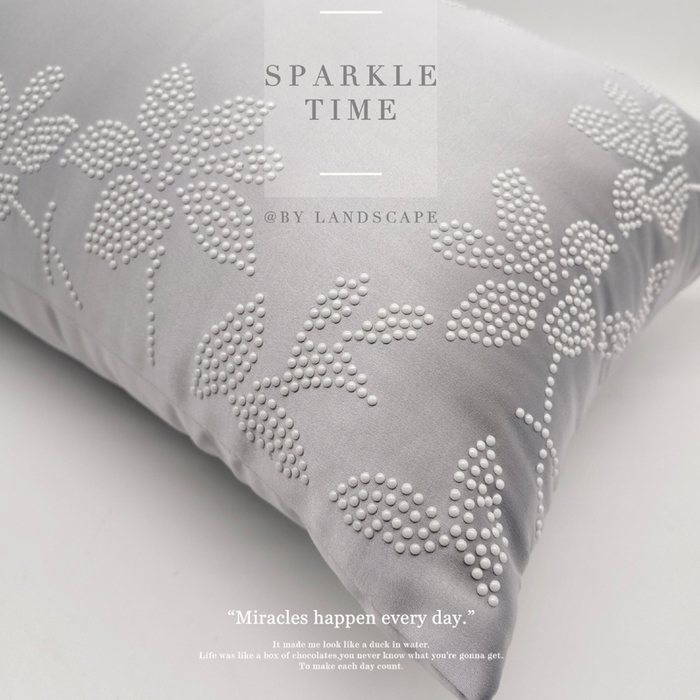 91家纺网 家纺一手货源 找家纺 新款禅丝高精密珍珠钻抱枕枕头枕芯-涟漪 涟漪-灰