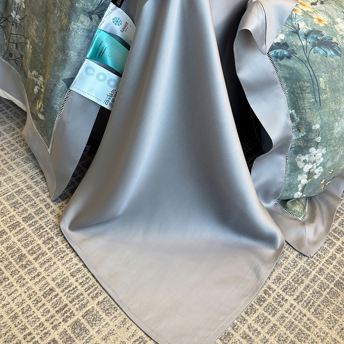 91家纺网 家纺一手货源 找家纺 若未家居 LOVEWE HOUSE 2025新款兰精天丝印花夏被及夏被四件套 空山栀子（床单款+床盖款）