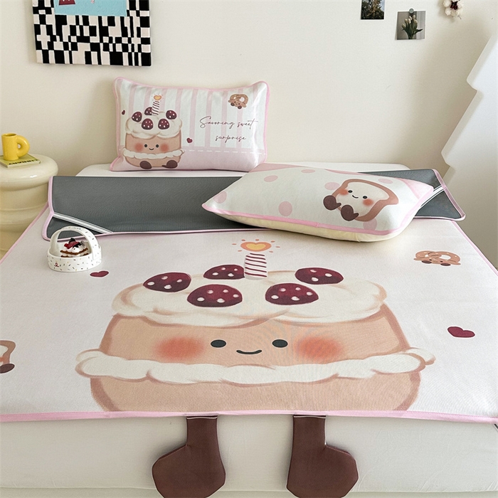 91家纺网 家纺一手货源 找家纺 美乐迪家纺 2025新款异形冰藤席 小蛋糕