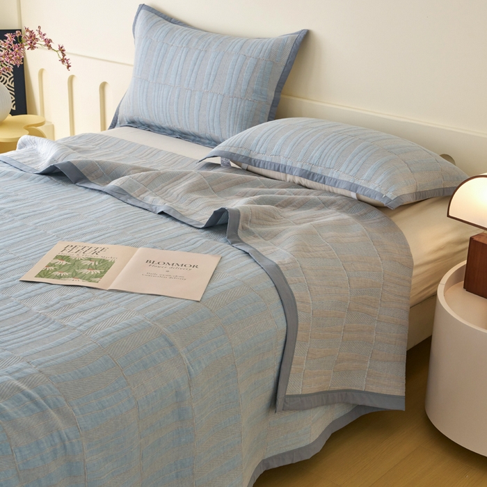 91家纺网 家纺一手货源 找家纺 棠薇家纺  2025新款北欧风盖毯毛巾被 古典风情