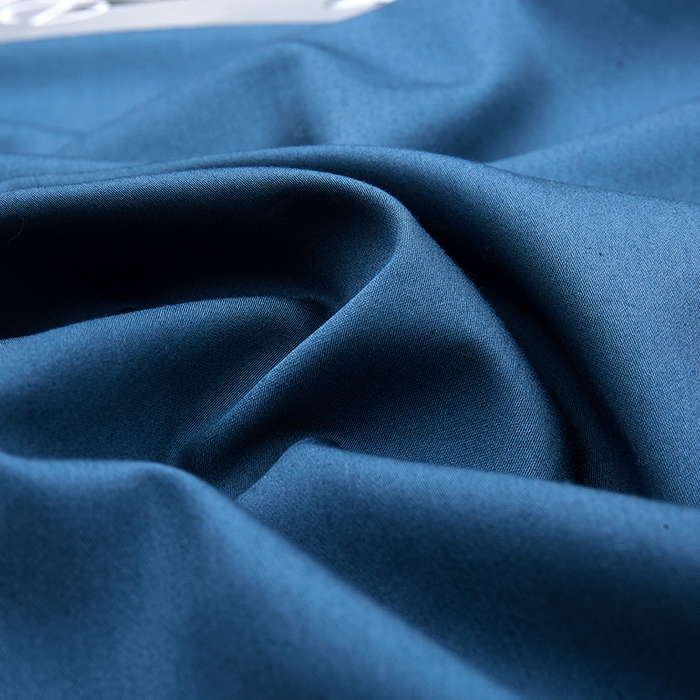 91家纺网 家纺一手货源 找家纺 皇寝世家家居 2025新款全棉纯棉A类100s长绒棉四件套刺绣绣花纯色贡缎床单款-诗雅 诗雅-湖蓝色