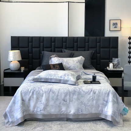 若未家居 LOVEWE HOUSE 2025新款兰精天丝印花夏被及夏被四件套 落叶派对（床单款+床盖款）