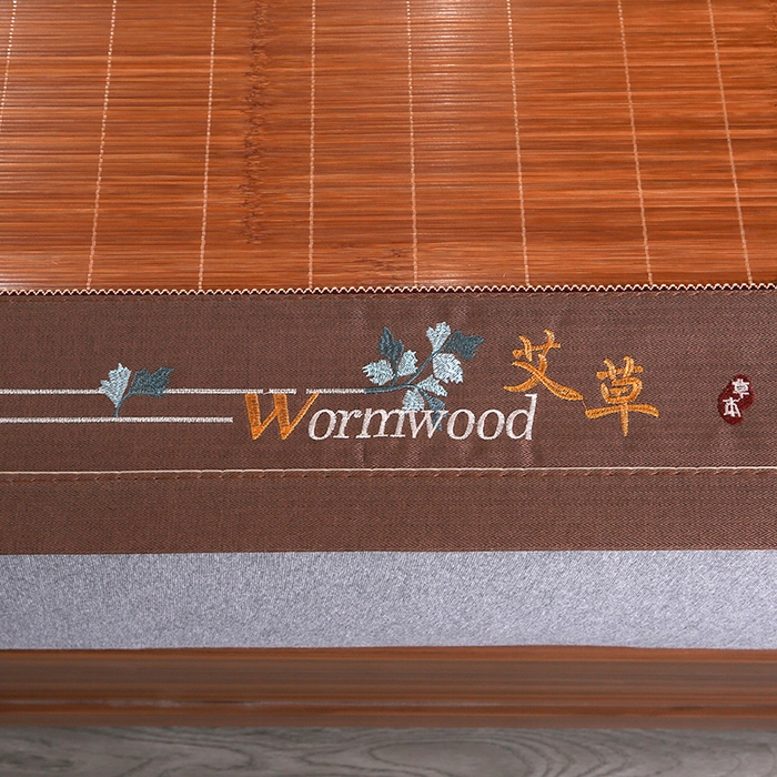 91家纺网 家纺一手货源 找家纺 鸣创 2025新款碳光竹席艾草驱蚊凉席草席藤席 艾草驱蚊