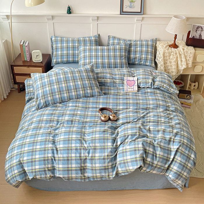 91家纺网 家纺一手货源 找家纺 大柏树 2025新款全棉水洗棉套件-床单四件套 莫妮卡