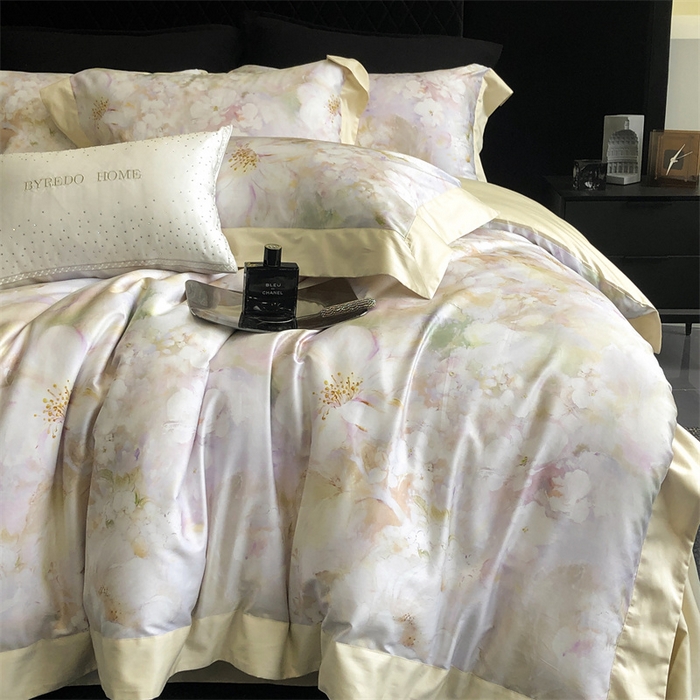 91家纺网 家纺一手货源 找家纺 （总）馨蕊家居 2025春夏新品金太阳典藏高奢活性数码印花四件套-玛丽