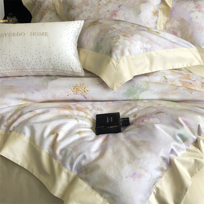 91家纺网 家纺一手货源 找家纺 （总）馨蕊家居 2025春夏新品金太阳典藏高奢活性数码印花四件套-玛丽