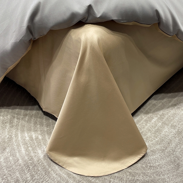 91家纺网 家纺一手货源 找家纺 皇寝世家家居 2025新款全棉纯棉A类100s长绒棉四件套刺绣绣花纯色贡缎床单款-诗雅 诗雅-星空灰