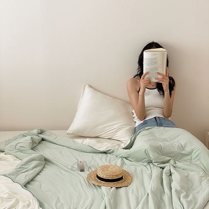 91家纺网 家纺一手货源 找家纺 （总）时年家纺 2025新款升级版180克高定即刻凉感夏被