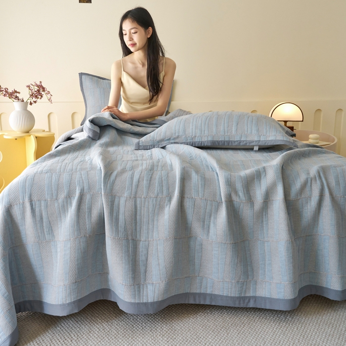 91家纺网 家纺一手货源 找家纺 （总）棠薇家纺  2025新款北欧风盖毯毛巾被