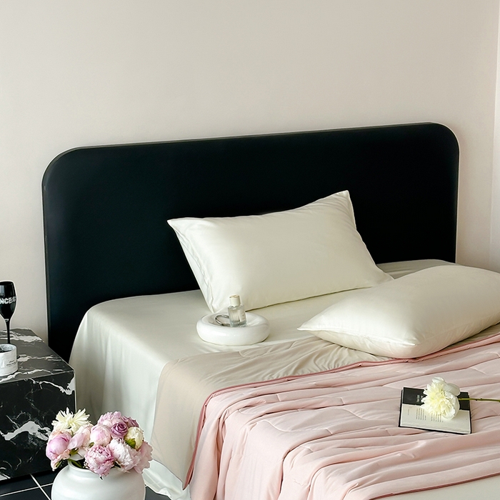 91家纺网 家纺一手货源 找家纺 时年家纺 2025新款升级版180克高定即刻凉感夏被 甜杏粉